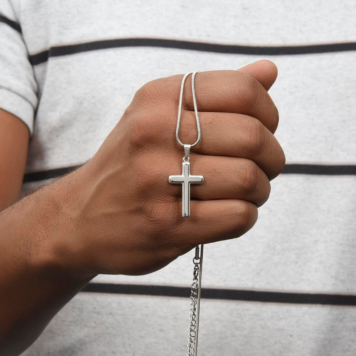 Personalized Cross Necklace Snake Chain