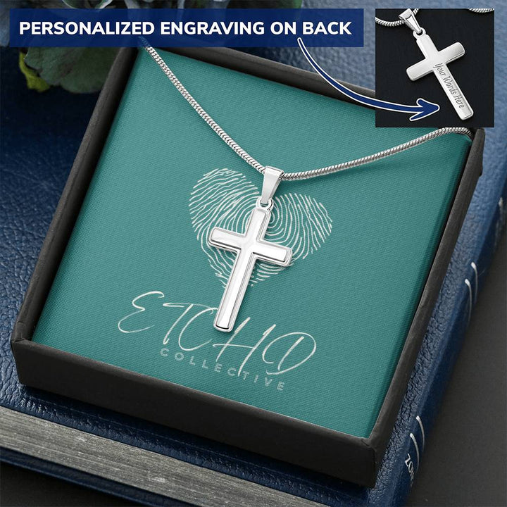 Personalized Cross Necklace Snake Chain