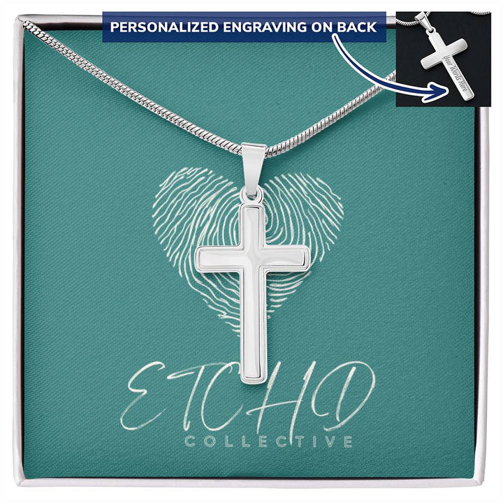 Personalized Cross Necklace Snake Chain