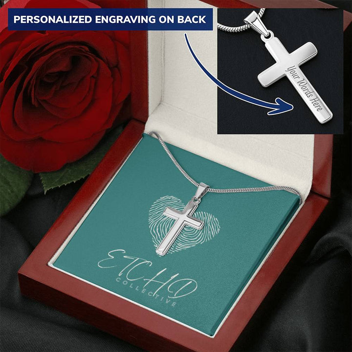 Personalized Cross Necklace Snake Chain