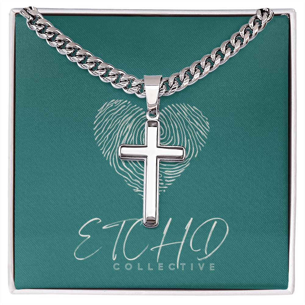 Artisan Cross Necklace Cuban Chain