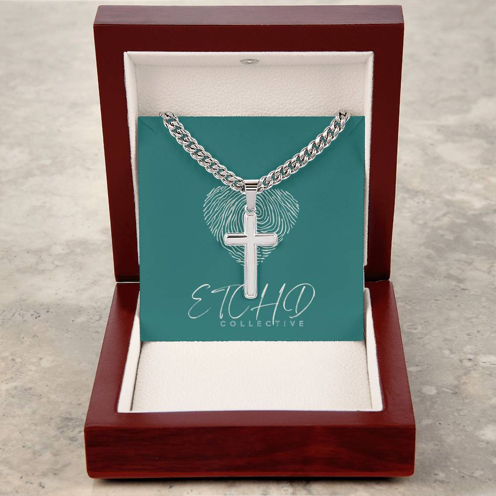 Artisan Cross Necklace Cuban Chain