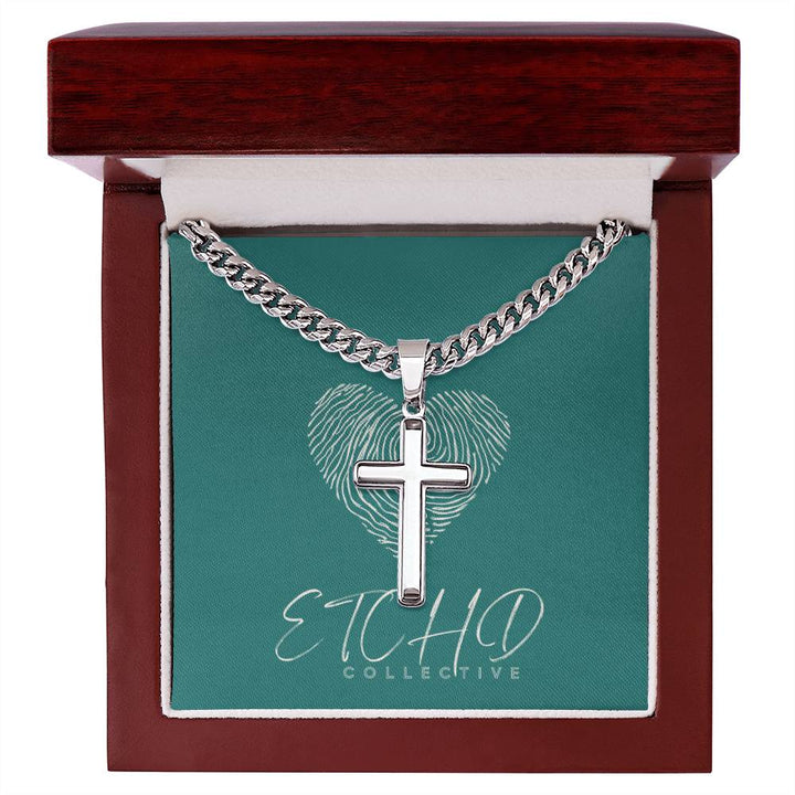 Artisan Cross Necklace Cuban Chain