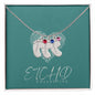Engraved baby feet necklace with birthstone