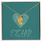 Engraved baby feet necklace with birthstone