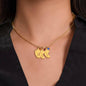 Engraved baby feet necklace with birthstone