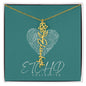 Birth Flower name necklace