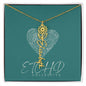 Birth Flower name necklace