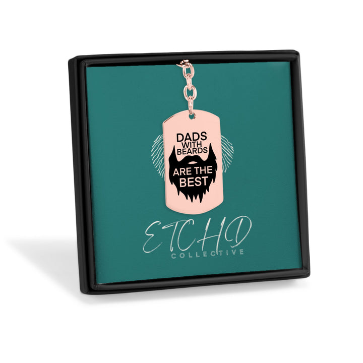 Dads With Beards Tag Keychain