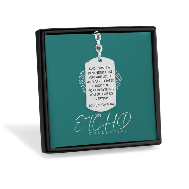 Custom Message Tag Keychain