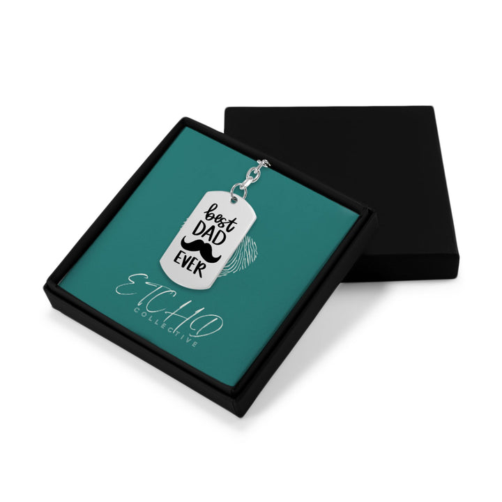 Best Dad Ever Tag Keychain