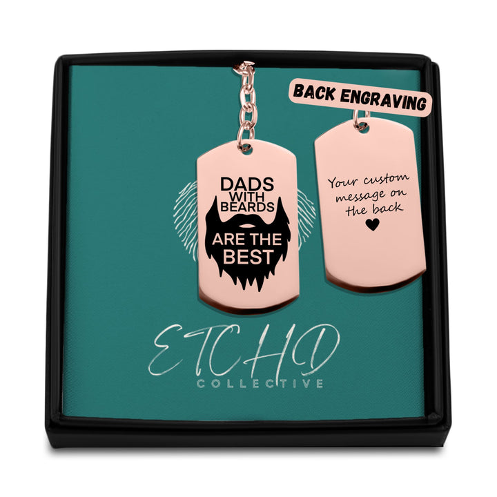 Dads With Beards Tag Keychain
