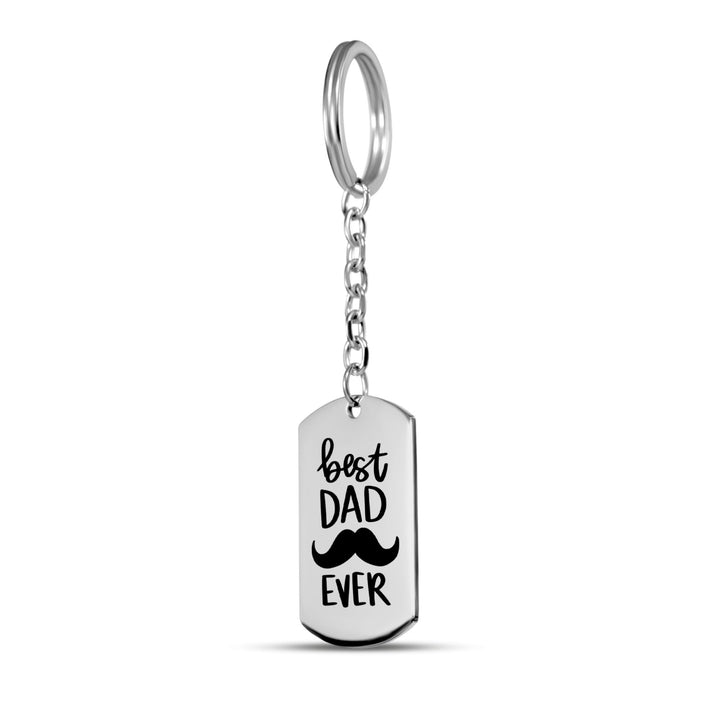 Best Dad Ever Tag Keychain
