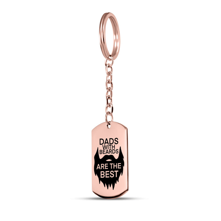 Dads With Beards Tag Keychain