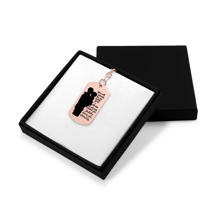 Always Be My Little Girl Tag Keychain