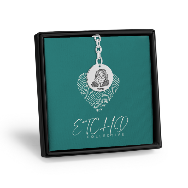 Human Portrait Pendant Keychain