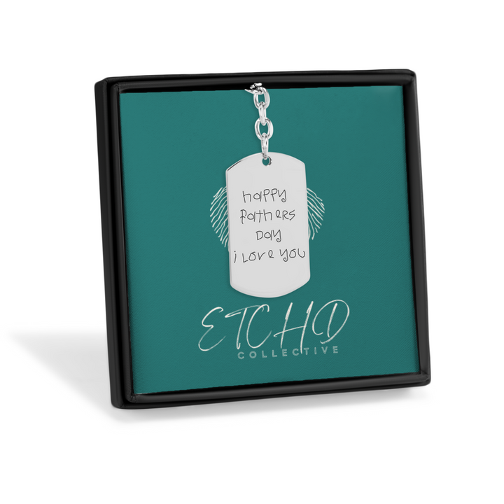 Handwritten Message Tag Keychain
