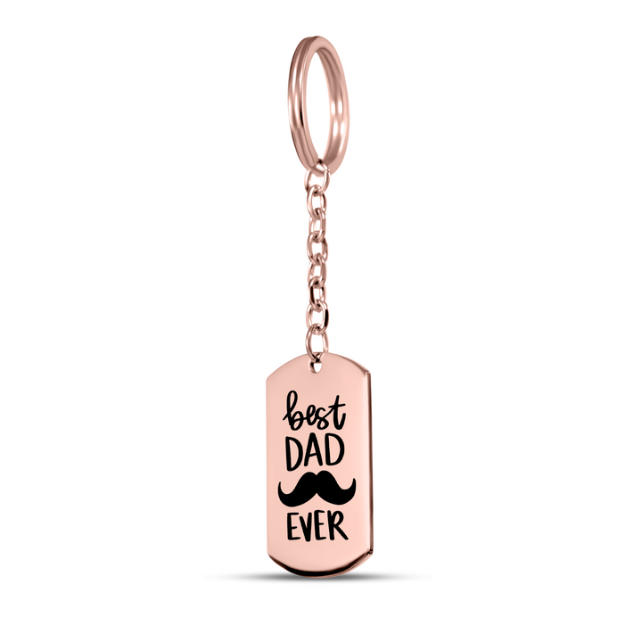 Best Dad Ever Tag Keychain