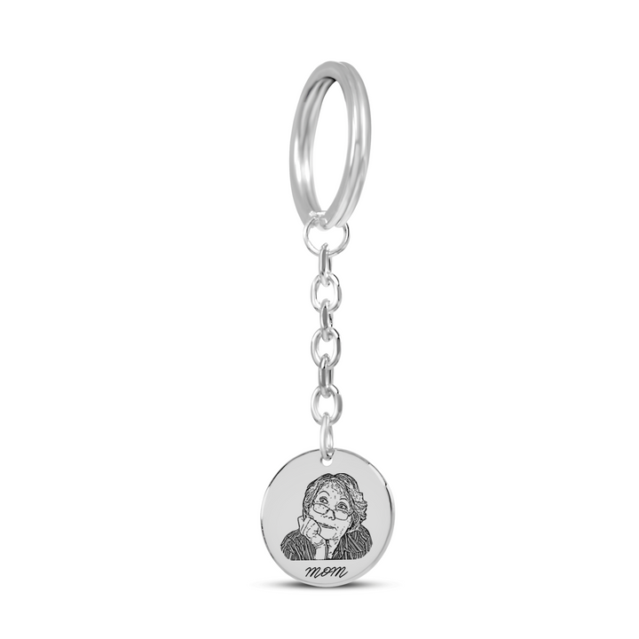 Human Portrait Pendant Keychain