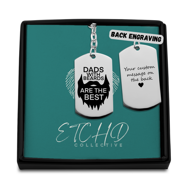 Dads With Beards Tag Keychain