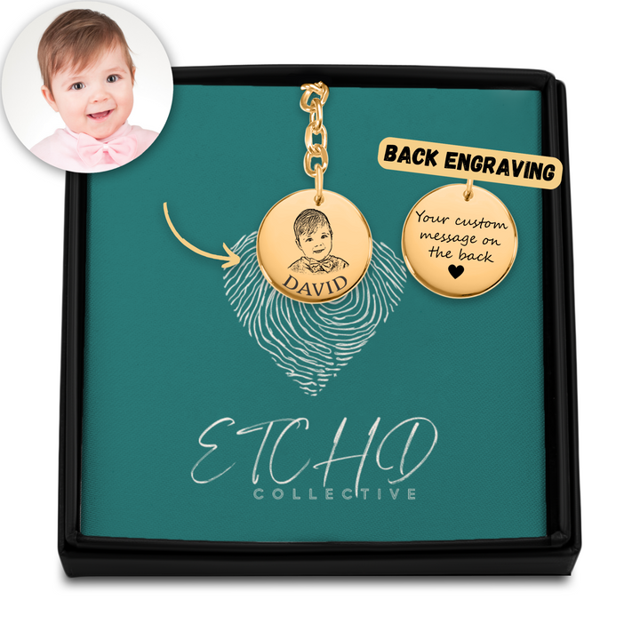 Baby Portrait Pendant Keychain