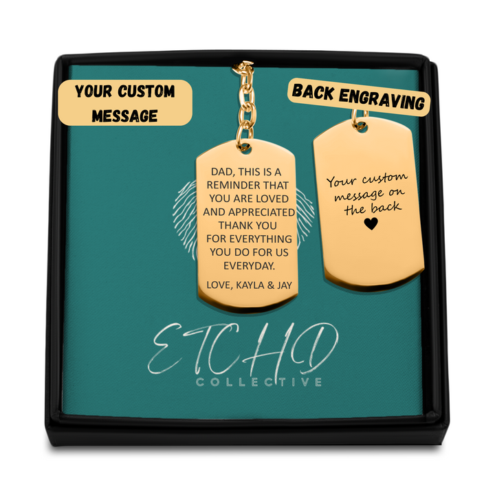Custom Message Tag Keychain