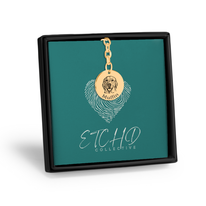 Pet Portrait Pendant Keychain