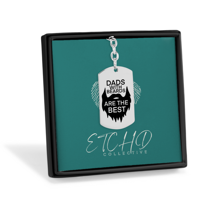 Dads With Beards Tag Keychain