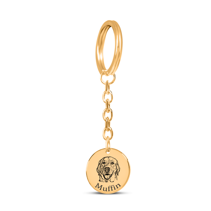 Pet Portrait Pendant Keychain