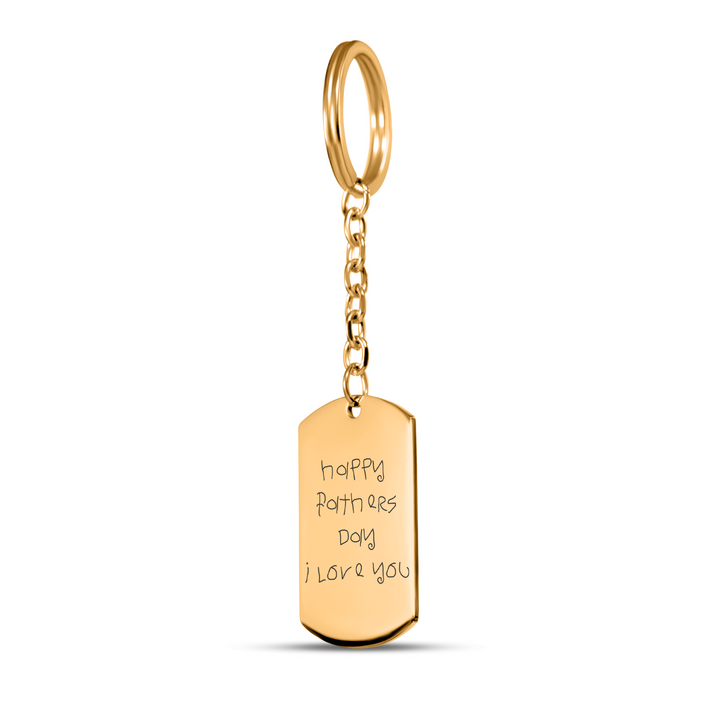 Handwritten Message Tag Keychain