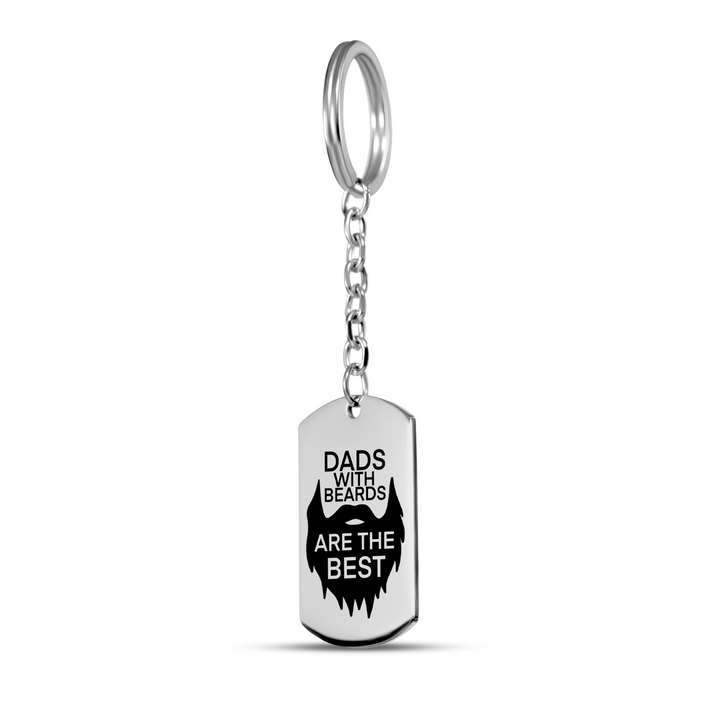 Dads With Beards Tag Keychain