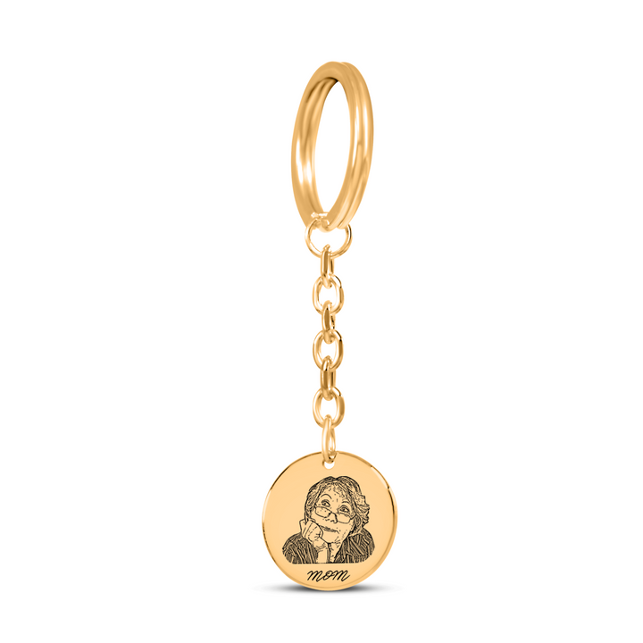 Human Portrait Pendant Keychain