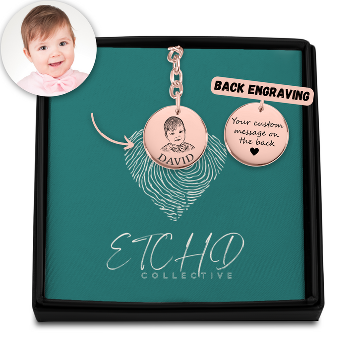 Baby Portrait Pendant Keychain