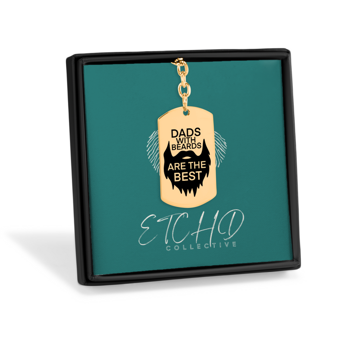 Dads With Beards Tag Keychain