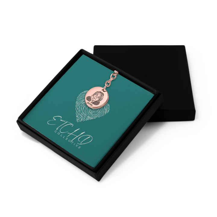 Human Portrait Pendant Keychain