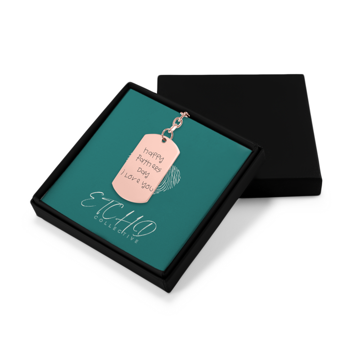 Handwritten Message Tag Keychain