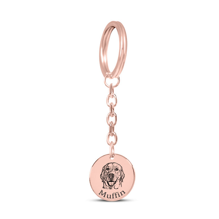 Pet Portrait Pendant Keychain