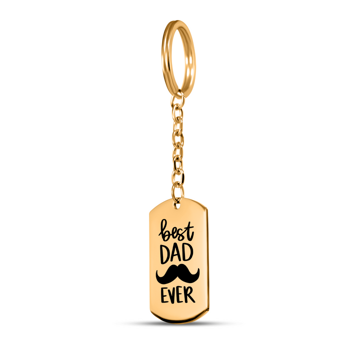 Best Dad Ever Tag Keychain