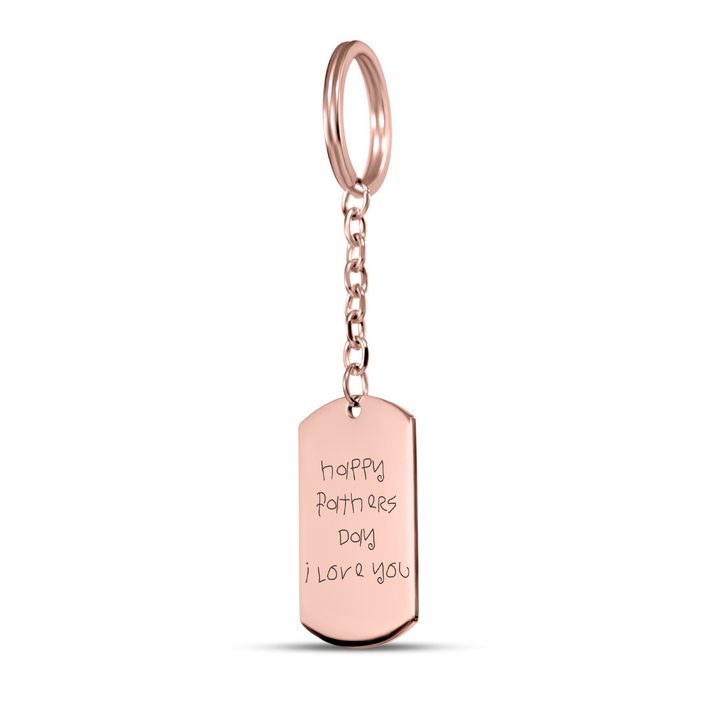 Handwritten Message Tag Keychain