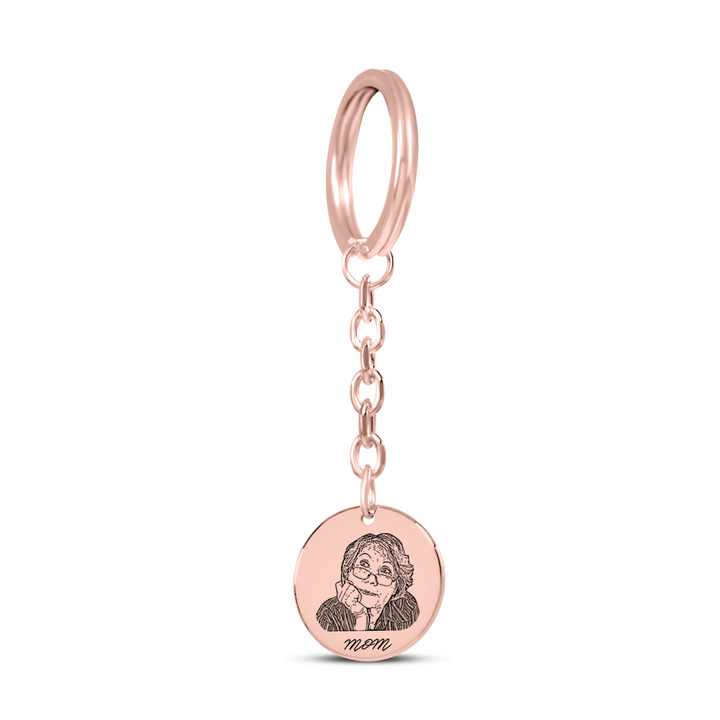 Human Portrait Pendant Keychain