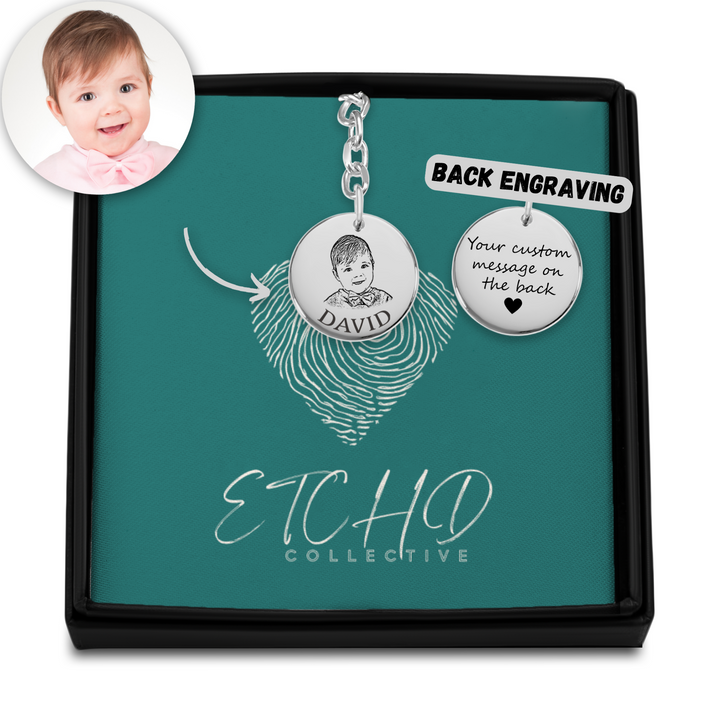 Baby Portrait Pendant Keychain