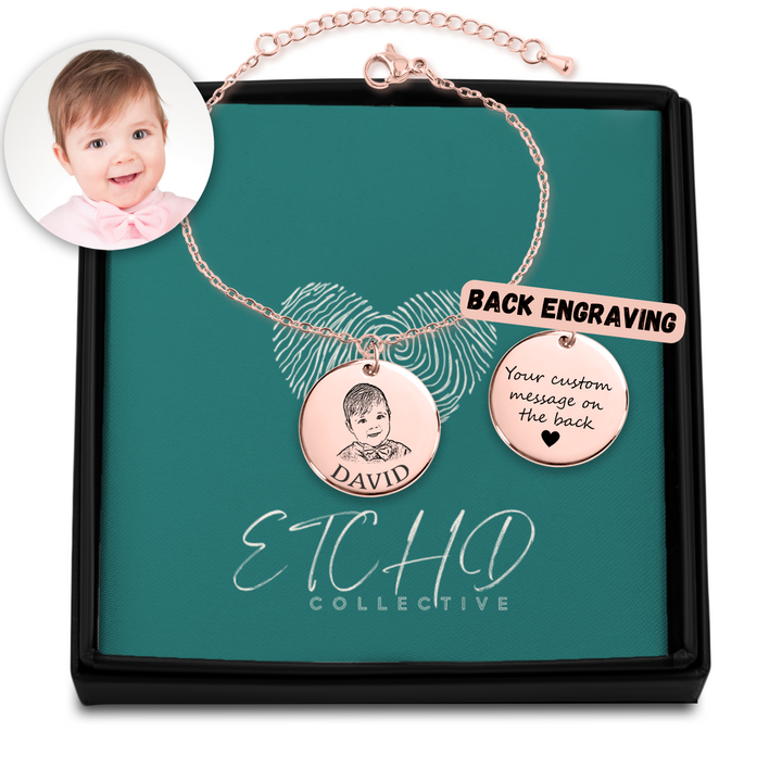 Baby portrait Pendant bracelet